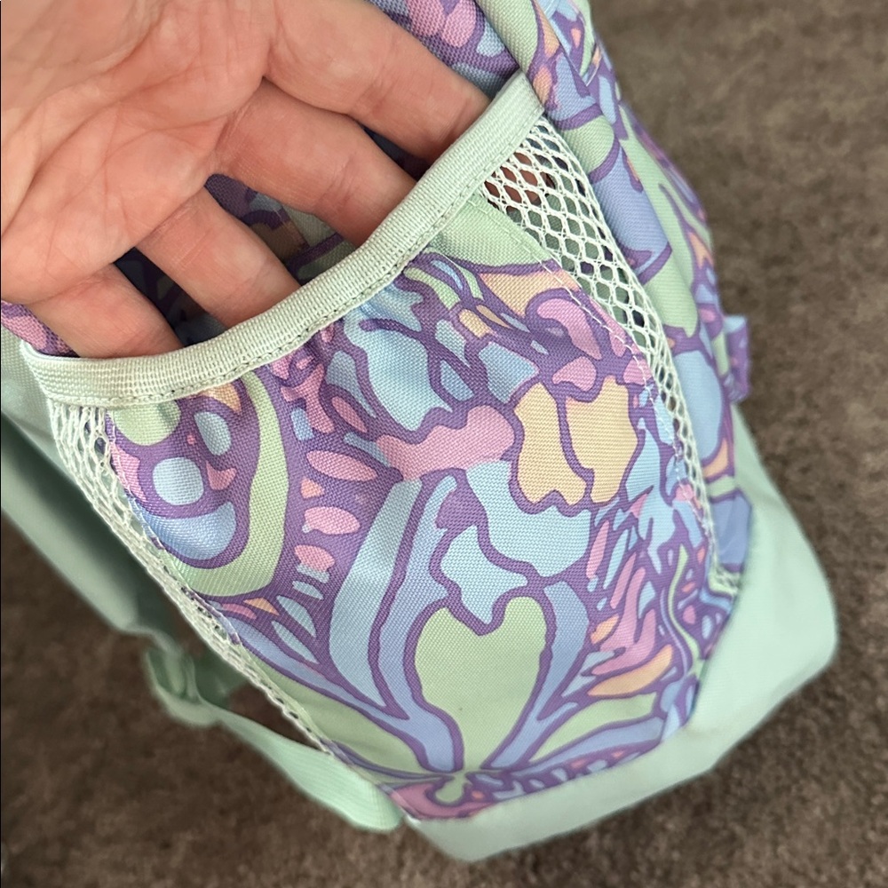 JanSport Mint and Pastel Pattern Backpack - Picture 4 of 5